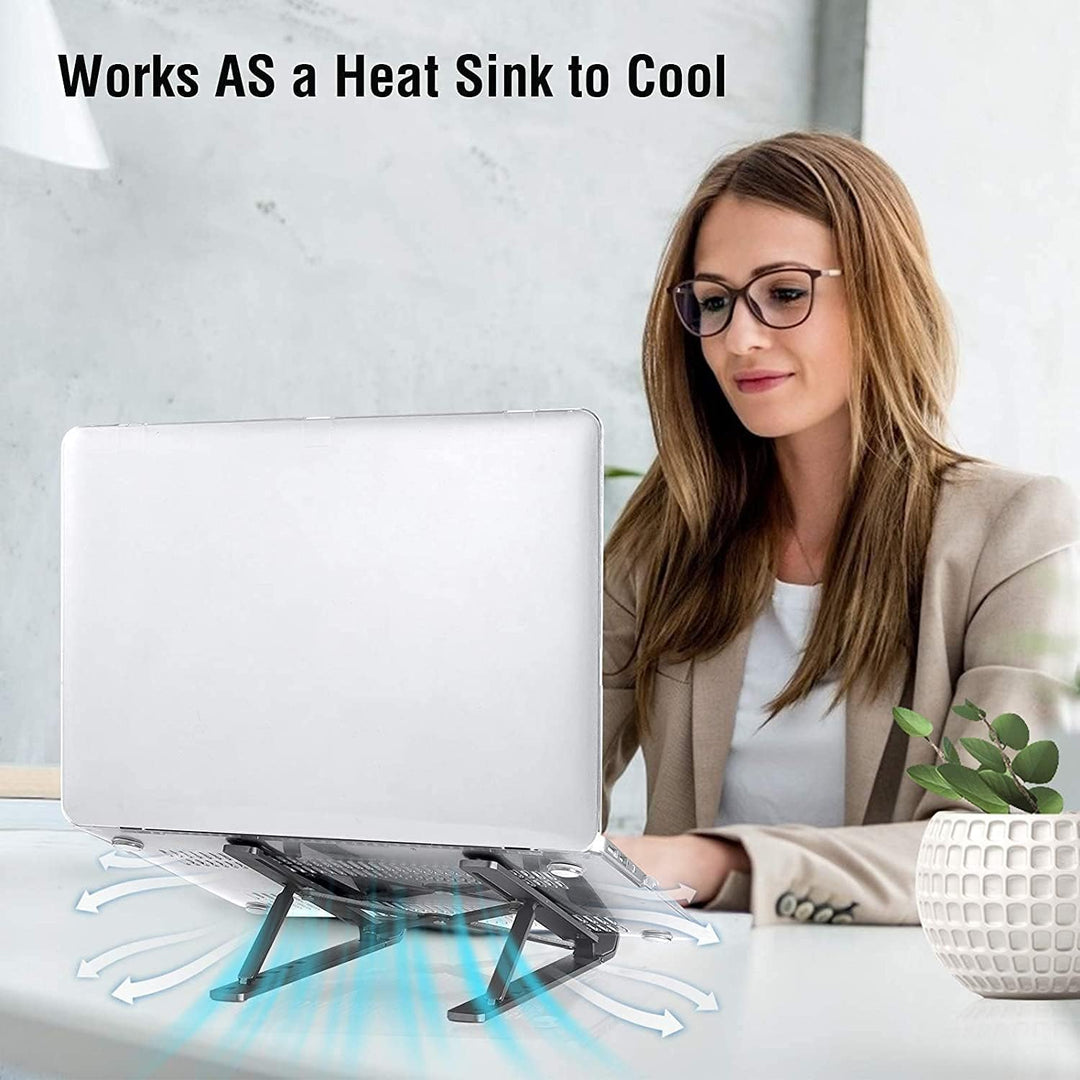 Laptop Ständer, Faltbar Höhenverstellbar Laptopständer Tragbarer Notebook Ständer, Kompatibel mit Ma