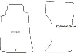 MDM fussmatten für Mazda MX-5 (NC) ab 11.2005-2010 Passform wie Original aus Velours, Automatten mit