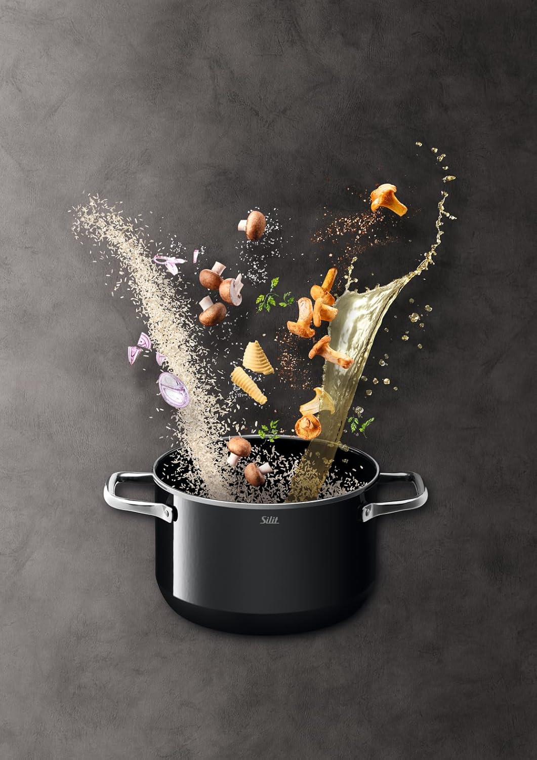 Silit Elegance Line Topfset Induktion 4-teilig, Kochtopf Set mit Glasdeckel, Silargan Funktionskeram