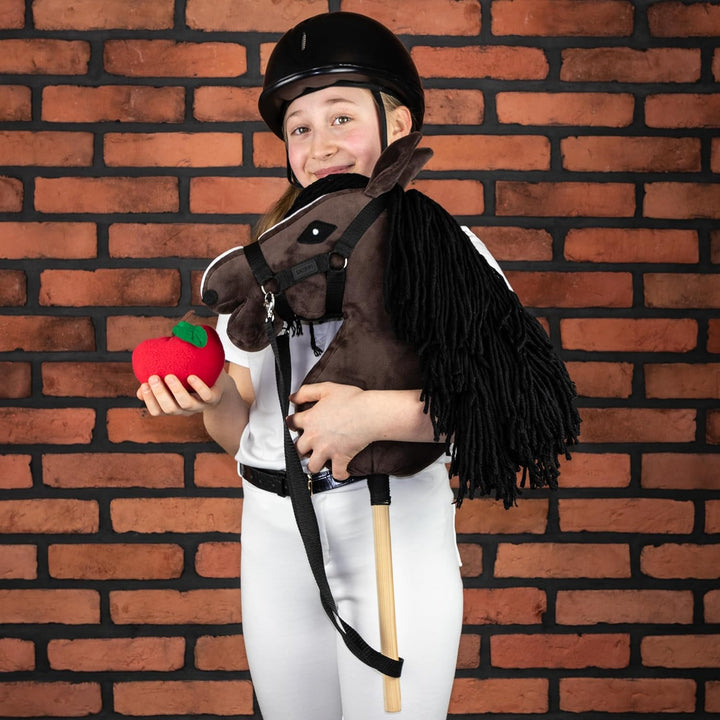 SKIPPI Hobby Horse Braunes, Grosses Steckenpferd A3, Hobby Horse mit einem Halfter und Zügeln im Set