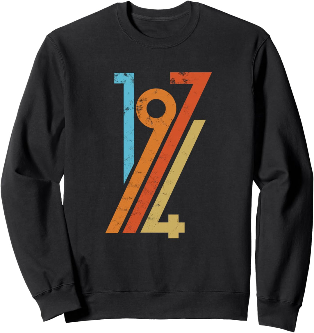 Vintage-Stil Retro Geburtstag 1974 Sweatshirt