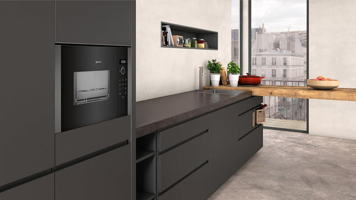 NEFF HLAGD53G0, N 50, Einbau-Mikrowelle mit Grill, Automatikprogramme, Easy Clean Selbstreinigung, E