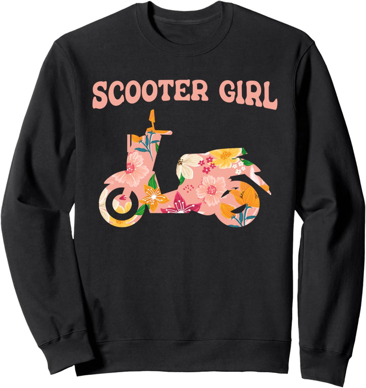 Motorroller Mofa Moped Scooter Girl Rollerfahrer - Roller Sweatshirt