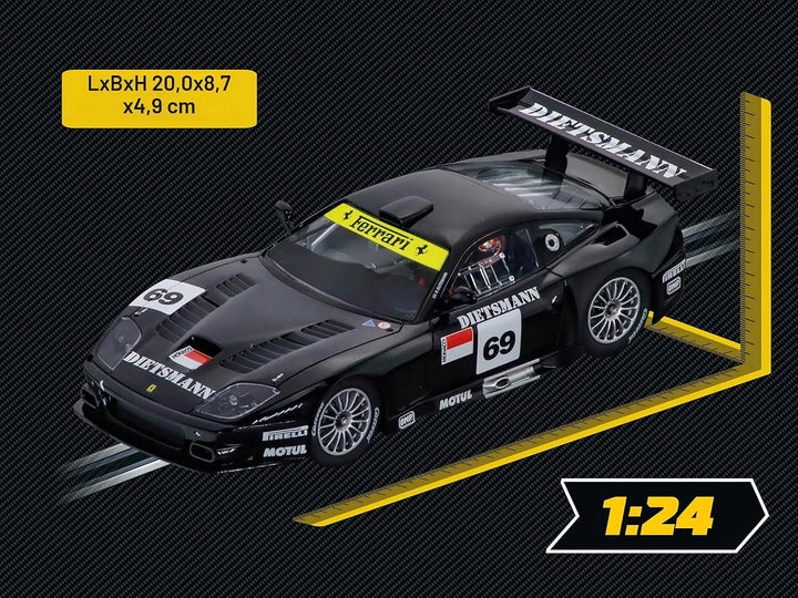 Carrera Digital 124 Ferrari 575 GTC, No. 69 – Slotcar mit Lichtfunktionen, digital codierbar &amp; detai