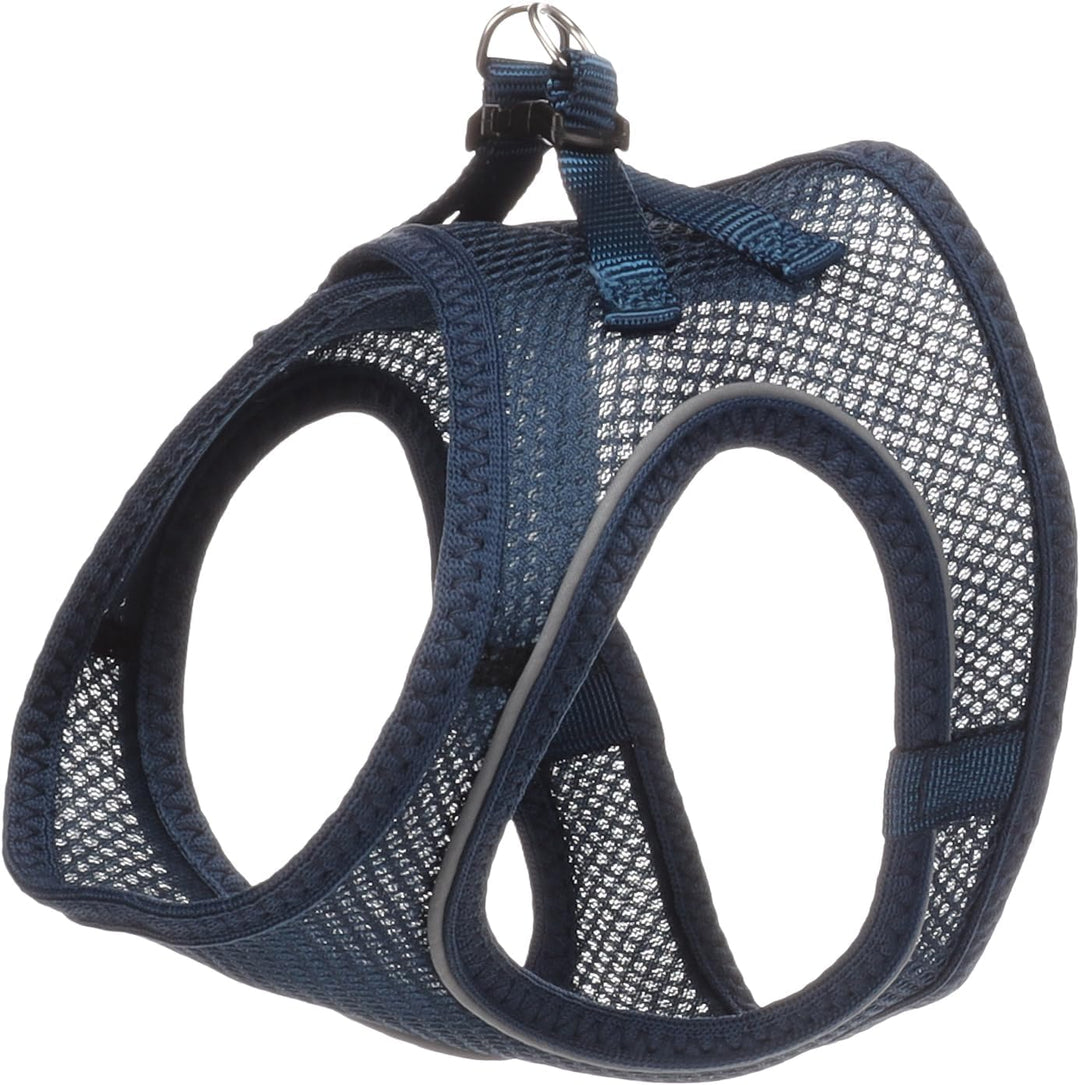 katzengeschirr - Step&Go Berta dunkelblau M - 29-33 cm / 42-46 cm - Nylon mit atmungsaktivem mesh un