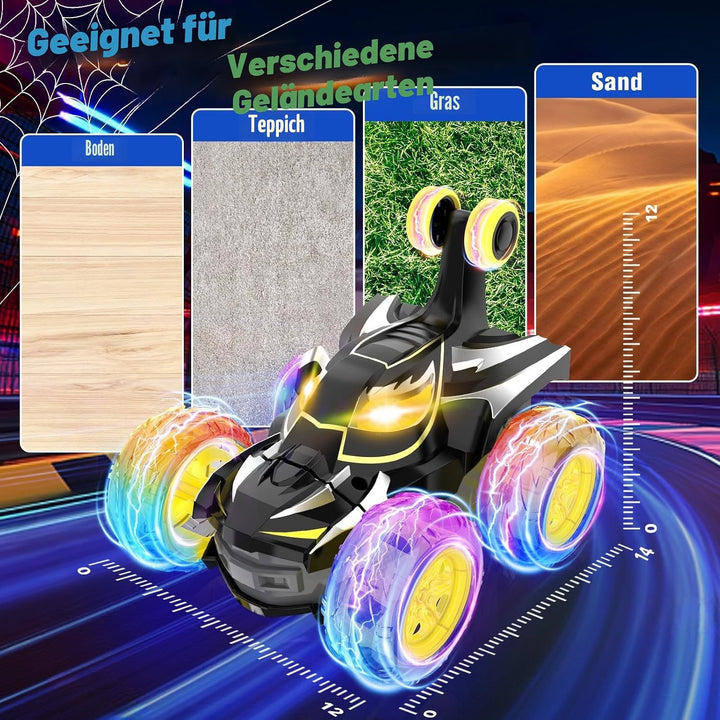 Ferngesteuertes Auto für Kinder 3 4 5 6 7 8 9 10 Jahre, 2,4 GHz Bat RC Autos mit Fernbedienung Monst
