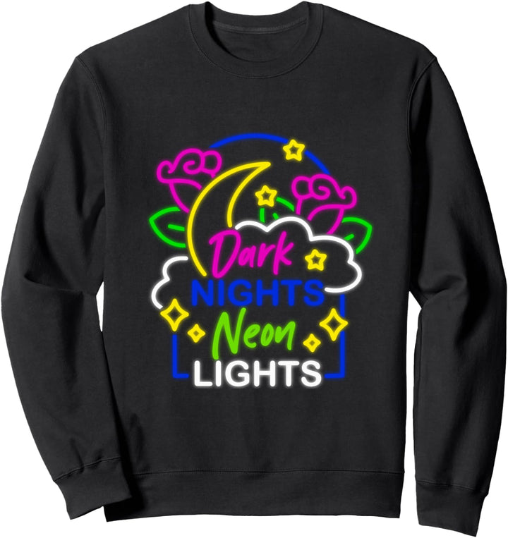 Dark Nights Neon Lights Gothic Occult Grunge 90s Sweatshirt