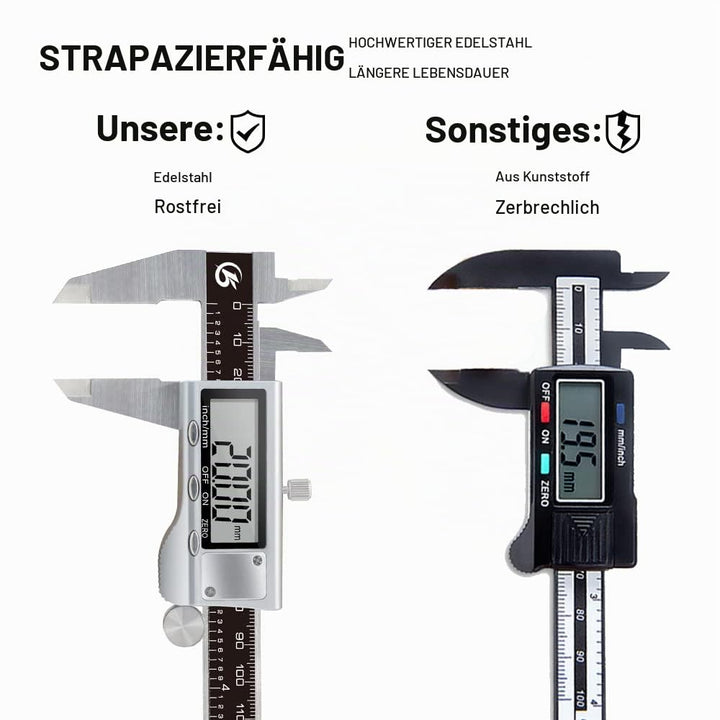 KETOTEK Messschieber Digital Schieblehre Edelstahl, 150mm / 6-Zoll Schublehre mit Ersatzbatterie, Ca