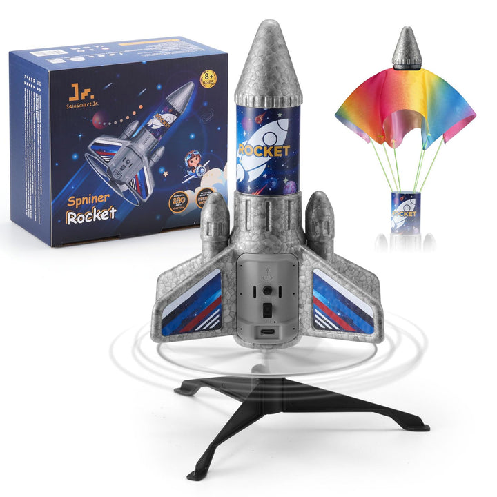 SainSmart Jr. Spielzeug für Kinder mit Fallschirm LED-Licht Motorisierte Rocket Outdoor Spielzeug Dr