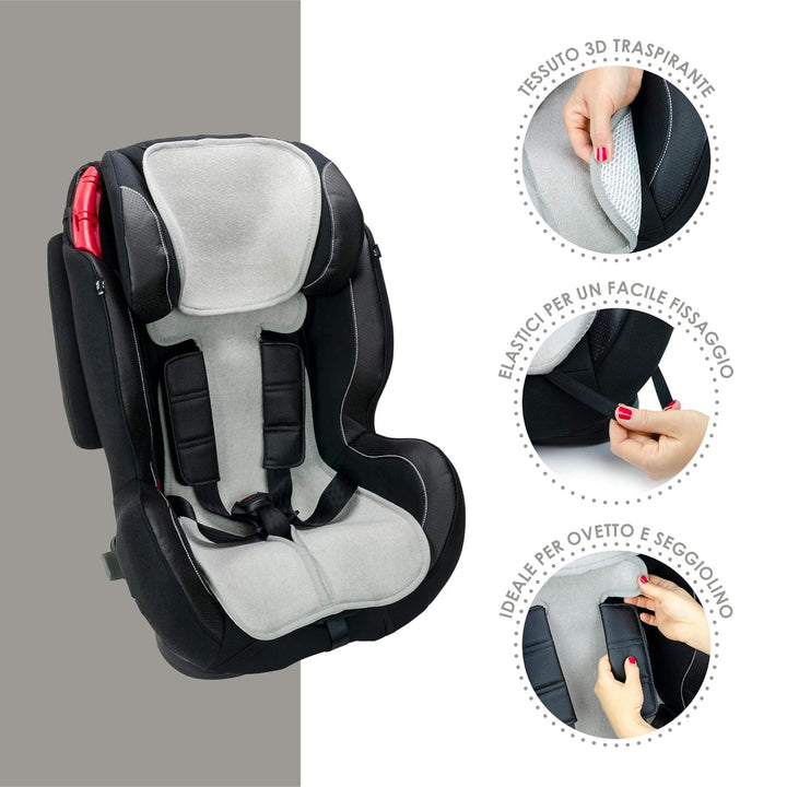 baby idea Universal-Autositzbezug AIR MESH 3D 9/36 Kg mit atmungsaktivem, erfrischendem und antibakt