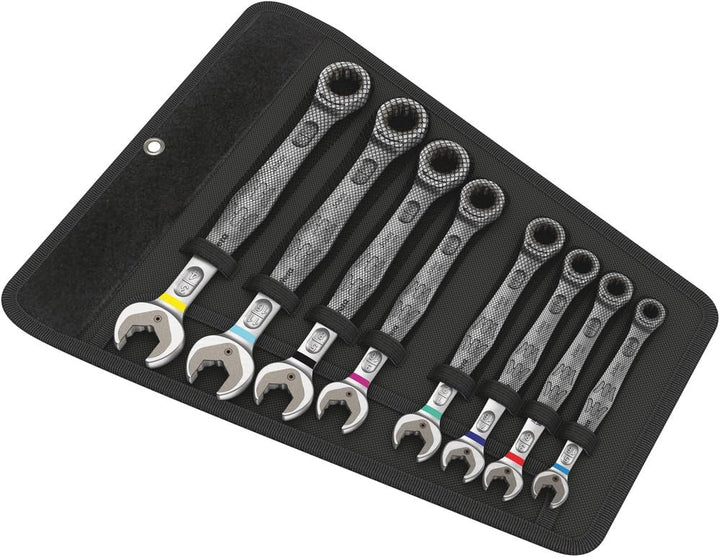 Wera 05020012001 6000 Joker 8 Imperial Set 1, Joker Maul-Ringratschenschlüssel-Satz, zöllig, 8-teili