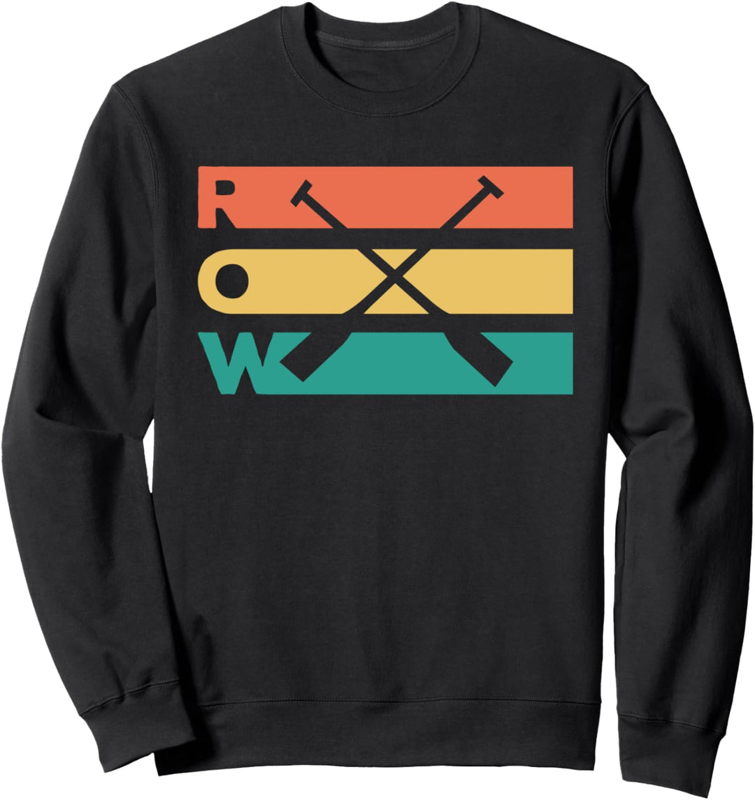 Retro Vintage Rudern Geschenk für Ruderer Sweatshirt