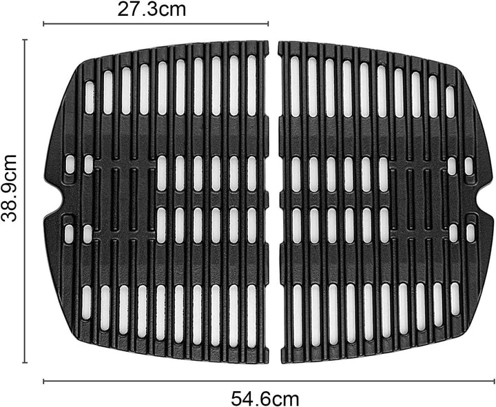 7645 Grillrost Gusseisen für Weber Q200, Q220, Q2000, Q2200 Series, 27,3 x 38,9 cm Grillroste ersatz