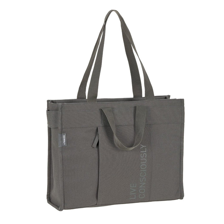 LÄSSIG Baby Wickeltasche mit Wickelunterlage, Kinderwagenbefestigung, nachhaltig produziert/GRE Tote