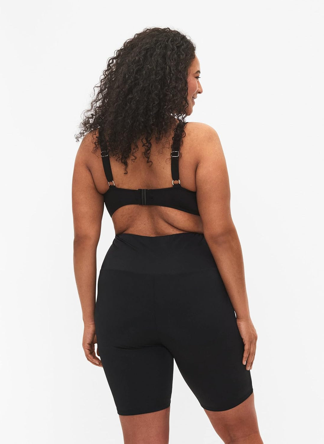 Zizzi Swim by Damen Grosse Grössen Badeshorts Lang Hohe Taille Gr 42 Grosse Grössen Schwarz, 42 Gros