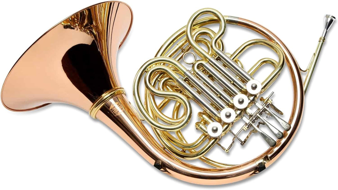 SYMPHONIE WESTERWALD Waldhorn/Doppelhorn in Bb/F, Goldmessing inkl. Luxus-Hartschalenkoffer und Zube