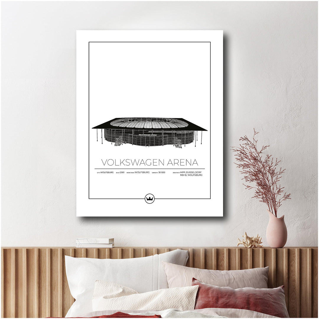 Sverigemotiv.se Stadium Posters (Wolfsburg - Volkswagen Arena, 40x50 cm) 40x50 cm Wolfsburg - Volksw