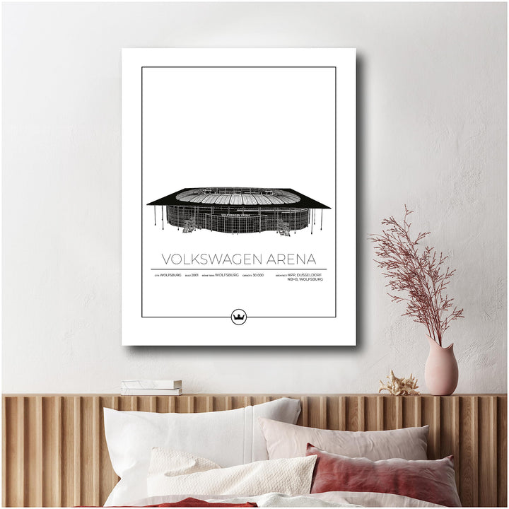 Sverigemotiv.se Stadium Posters (Wolfsburg - Volkswagen Arena, 40x50 cm) 40x50 cm Wolfsburg - Volksw