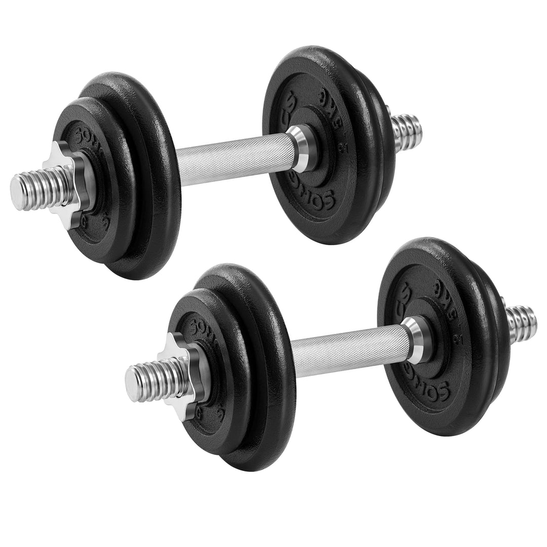SONGMICS Hanteln, Hantelset aus Gusseisen, verstellbar, für Männer und Frauen, Workout, Fitnesstrain