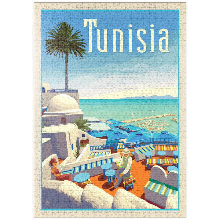 Tunesien: Eine Reise durch Geschichte und Schönheit, Vintage Poster - Premium 1000 Teile Puzzle - My