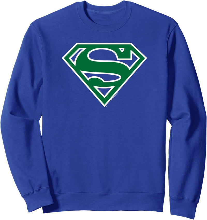 Superman Green & White Classic Shield Sweatshirt