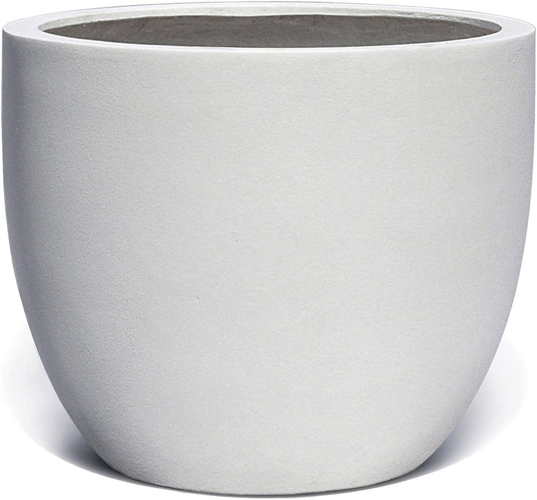 ESCHBACH® Pflanzkübel Egg Pot 60 Weiss Rund XL * 55 x 55 x 46 cm * 10 Jahre Garantie 55x55x46, 55x55