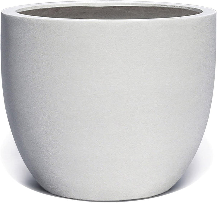 ESCHBACH® Pflanzkübel Egg Pot 60 Weiss Rund XL * 55 x 55 x 46 cm * 10 Jahre Garantie 55x55x46, 55x55