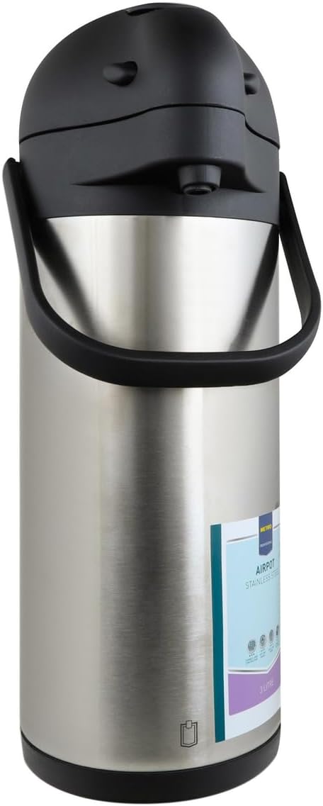 METRO Professional Airpot Pumpkanne | 3 Liter | Isolierkanne | Thermoskanne | Getränkespender | auch