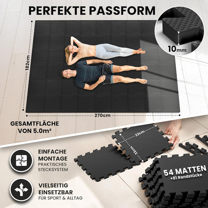Schutzmatten Bodenschutzmatte Set Sportmatte Gymnastikmatte Puzzlematte: Puzzle Sportgeräte Matte Fi