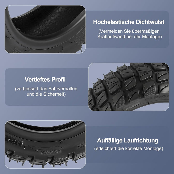 10x2,75-6,5 Off-Road Tubeless Reifen für Kukirin G2/G3/G2 Ultra/M4 Max/A1 Ersatzreifen für Speedway