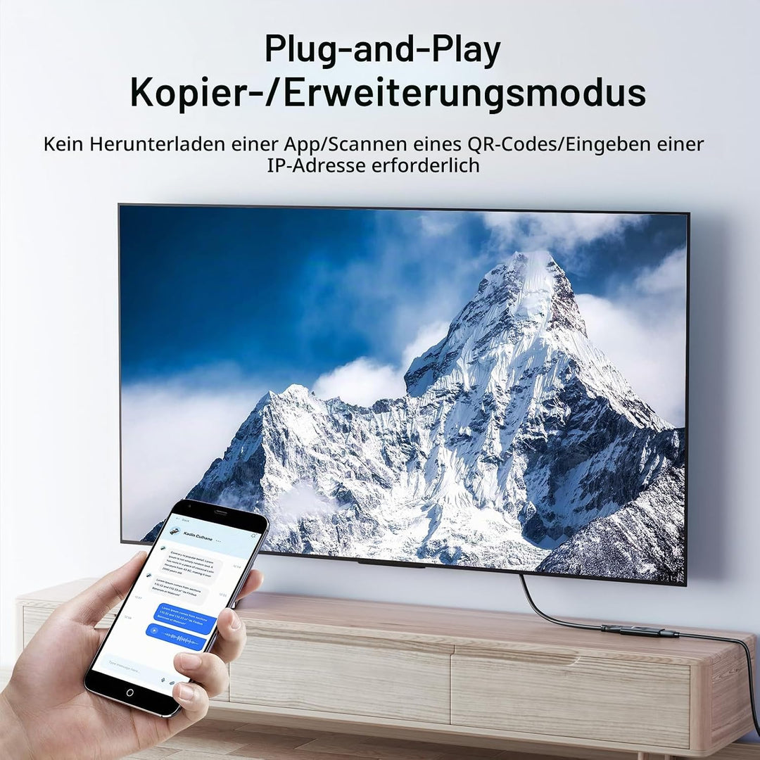Yinker HDMI USB Dongle Miracast Adapter HDMI für iOS, MacOS, Android USB für Windows-Hosts Plug&amp;Play