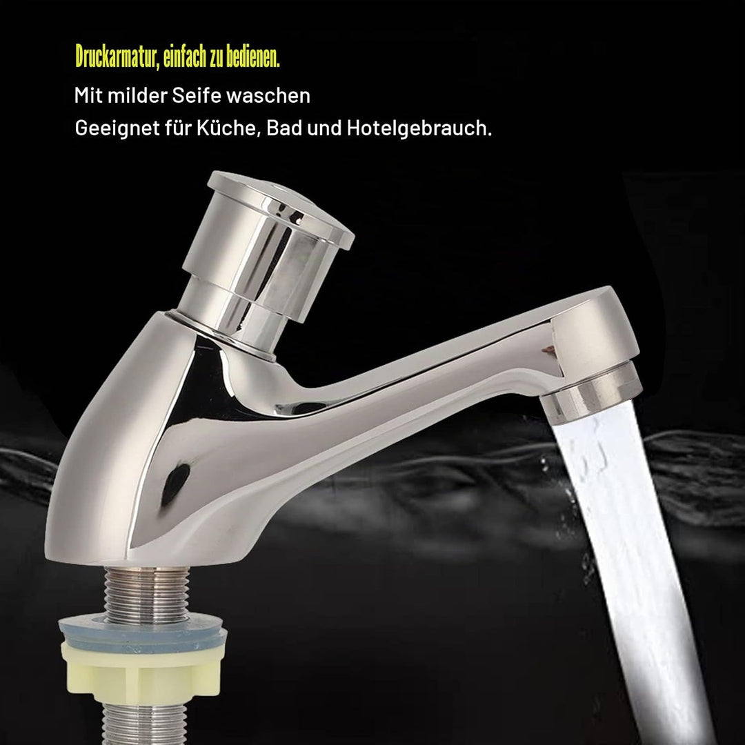 Waschtischarmatur, G1/2 Verzögerung Wasserhahn Einzelner Kaltwasserhahn Selbstschliessende Wasserspa