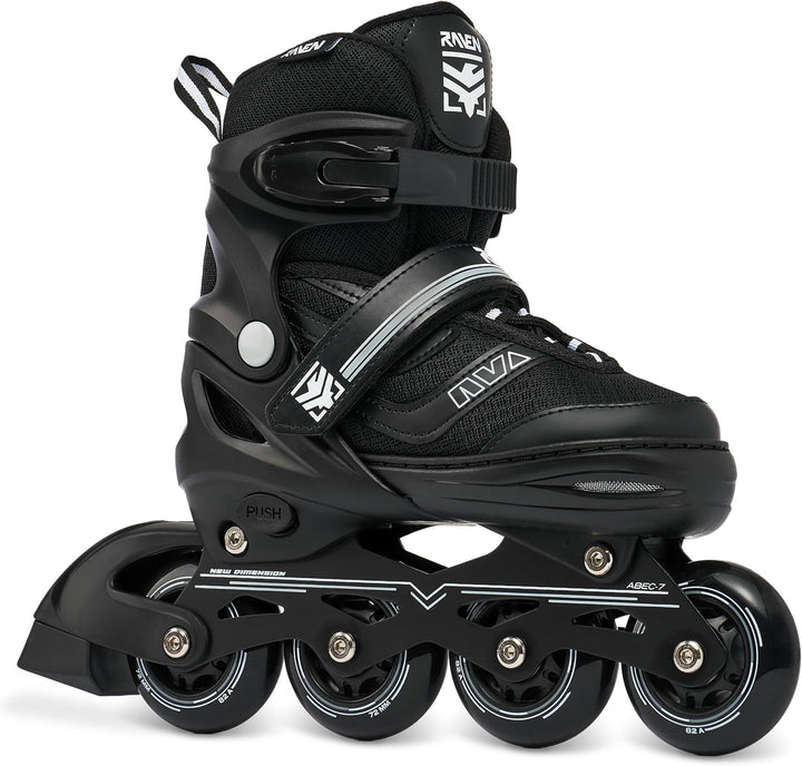 Raven Verstellbare Inline Skates Drill optional als 2in1 - Kugellager Carbon Abec7 - DSAS - Double-S