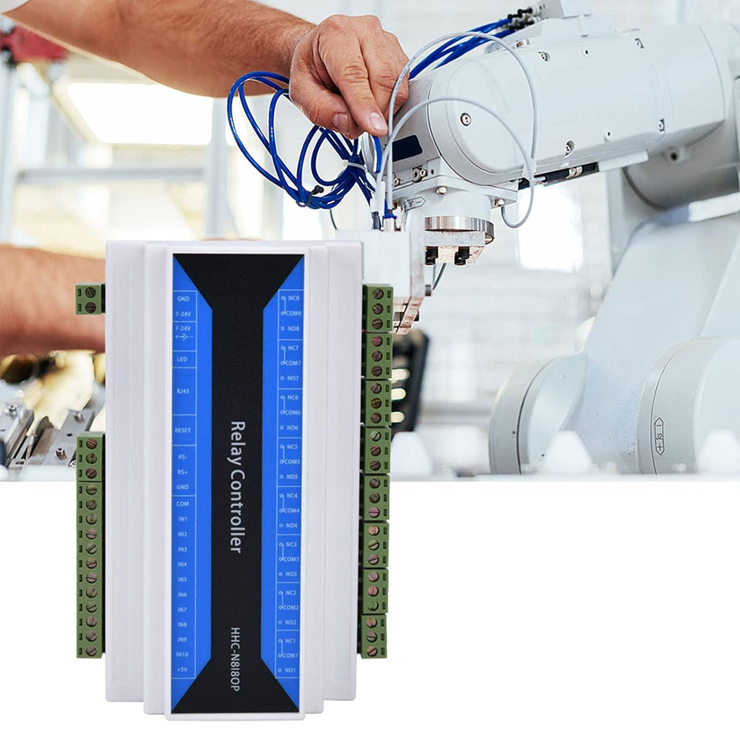Fafeicy 8 Kanälen Ethernet Relais, Netzwerk Relaismodul, Fernbedienungsrelaisgerät, fünf Arbeitsmodi