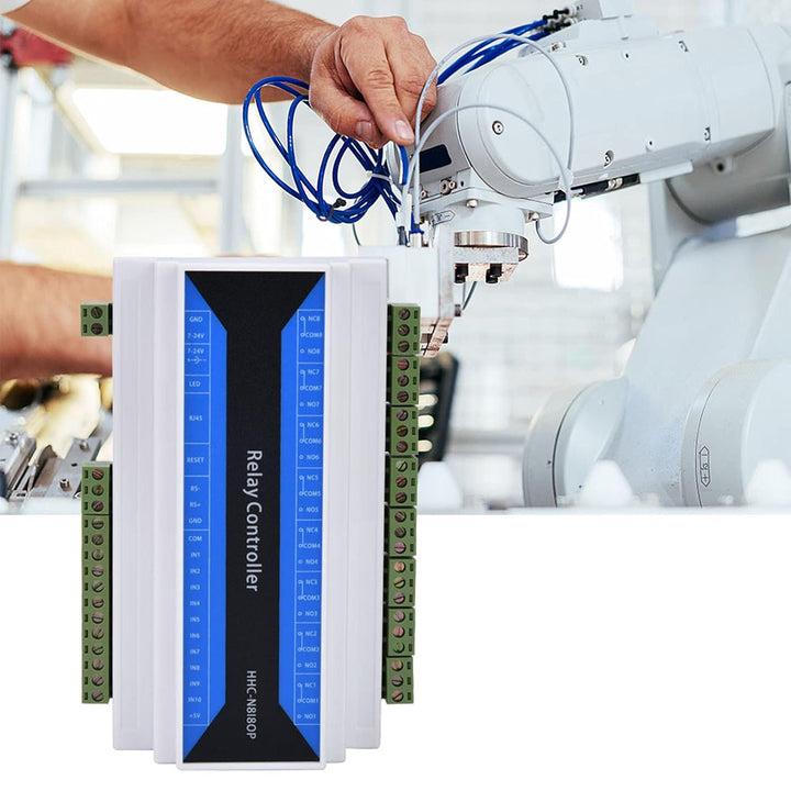 Fafeicy 8 Kanälen Ethernet Relais, Netzwerk Relaismodul, Fernbedienungsrelaisgerät, fünf Arbeitsmodi