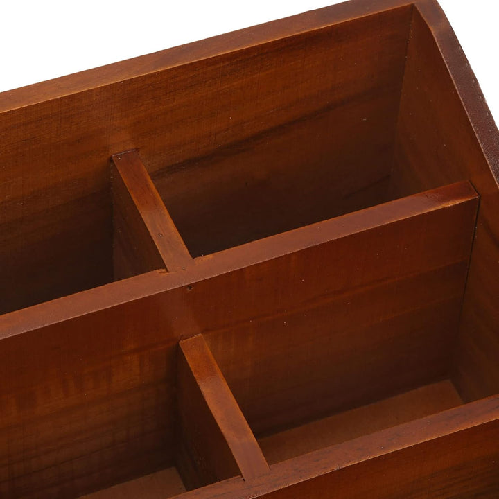 Raguso Schreibtisch Organizer aus Holz, Antik Retro 2 Schubladen Umweltfreundlicher Holz Schubladen