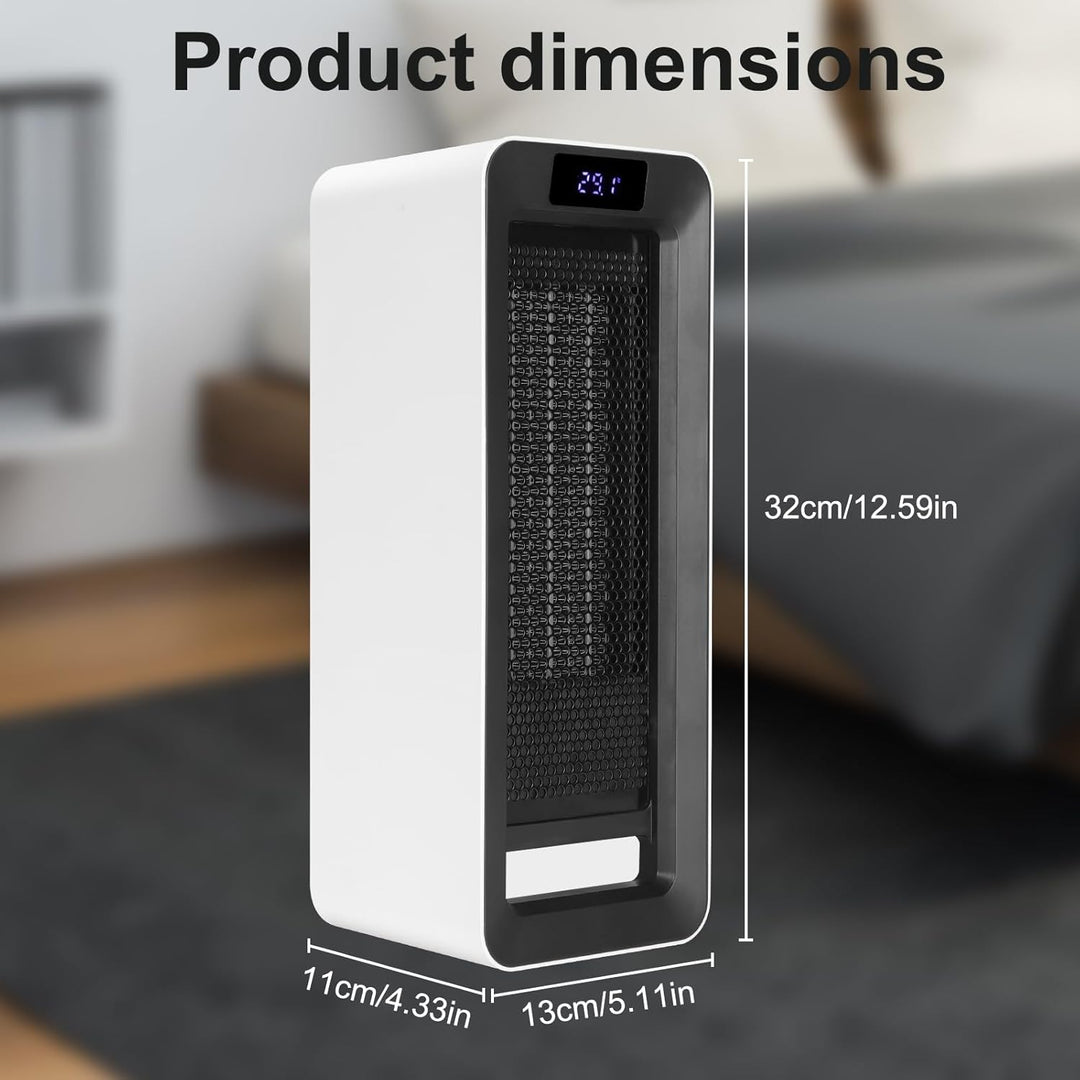 Mingfuxin Heizlüfter Energiesparend, 1500W ECO Heizlüfter Leise, PTC Keramik Heizung mit Thermostat,