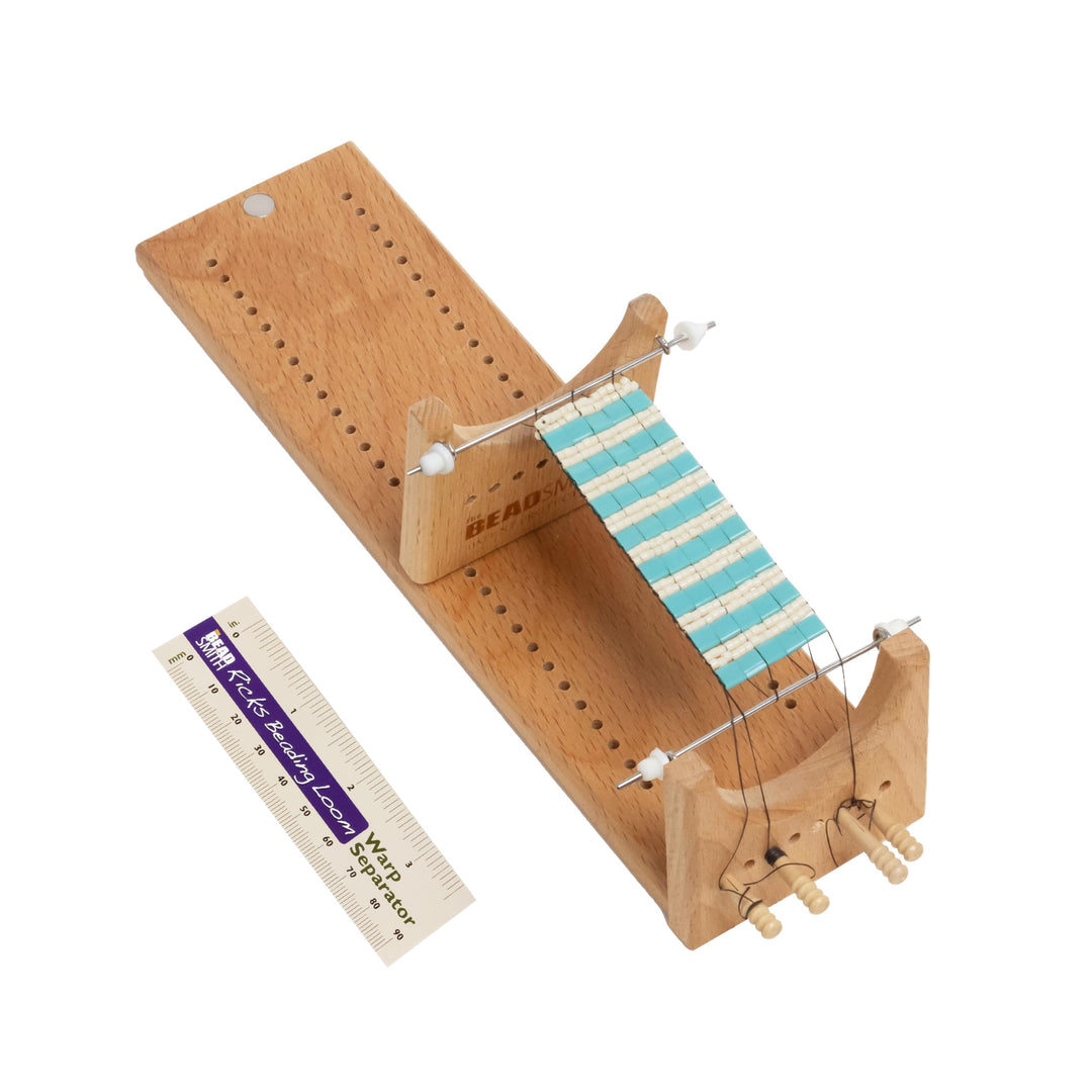 The Beadsmith Little Ricky Perlenwebstuhl mit zwei Ketten, 23,5 x 6,3 x 7,3 cm, Holz, bebilderte Anl