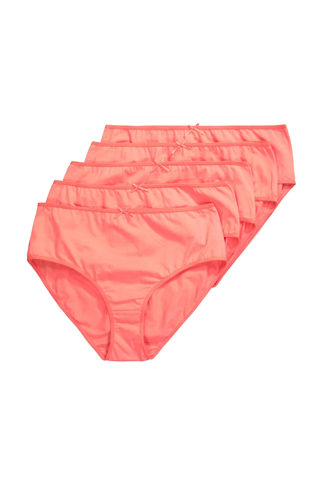 Ulla Popken Damen grosse Grössen Übergrössen Plus Size Midislips, 5er-Pack, einfarbig 710201 42-44 R