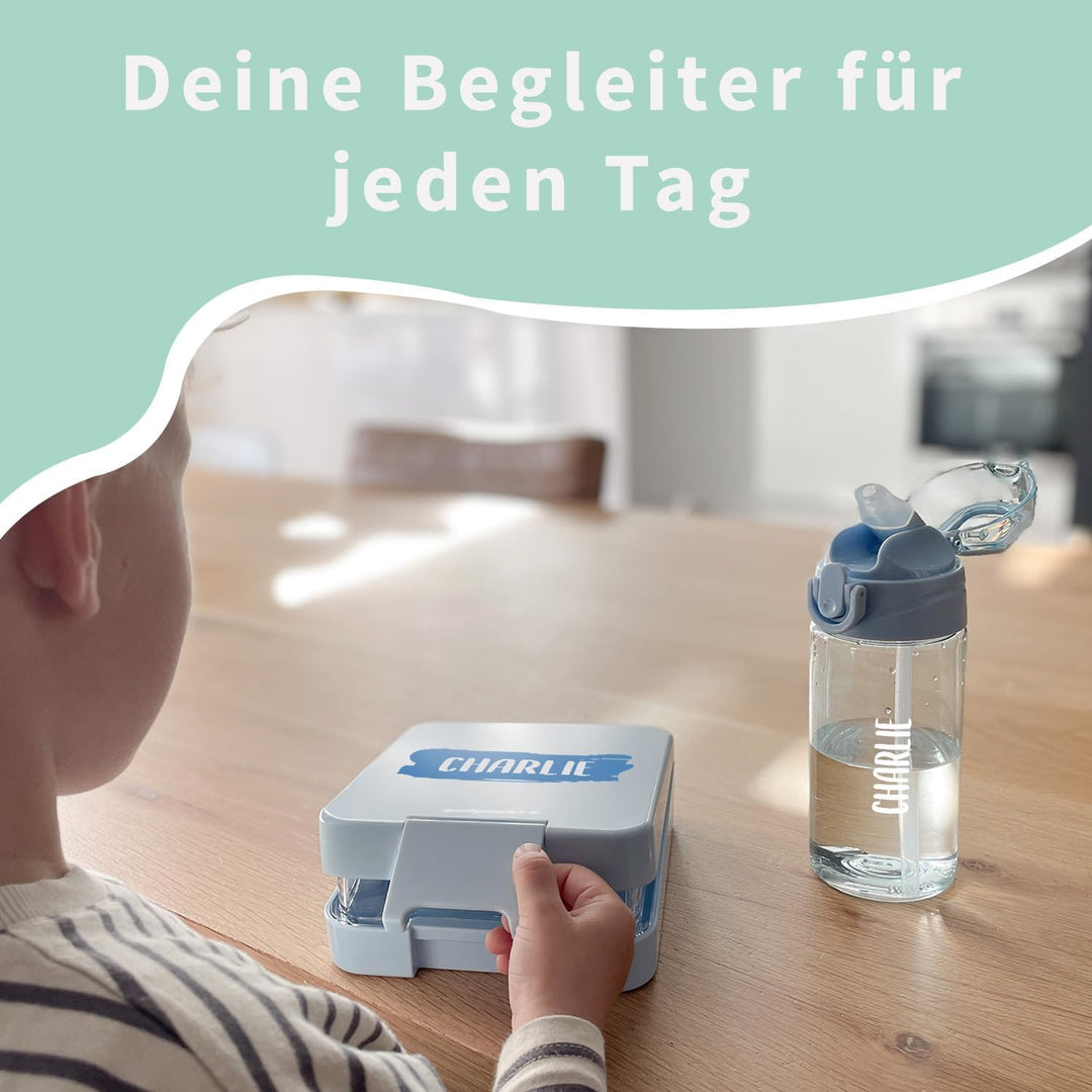 gutmarkiert - Personalisierte Brotdose mit Name - Mikrowellen- und spülmaschinenfest. ideal für Kind