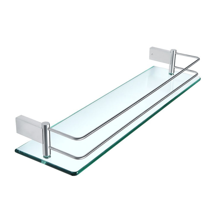 SAYAYO Duschablage Glasregal Edelstahl Duschregal Gebürstet Badezimmer Regal Duschkorb Shampoo Halte