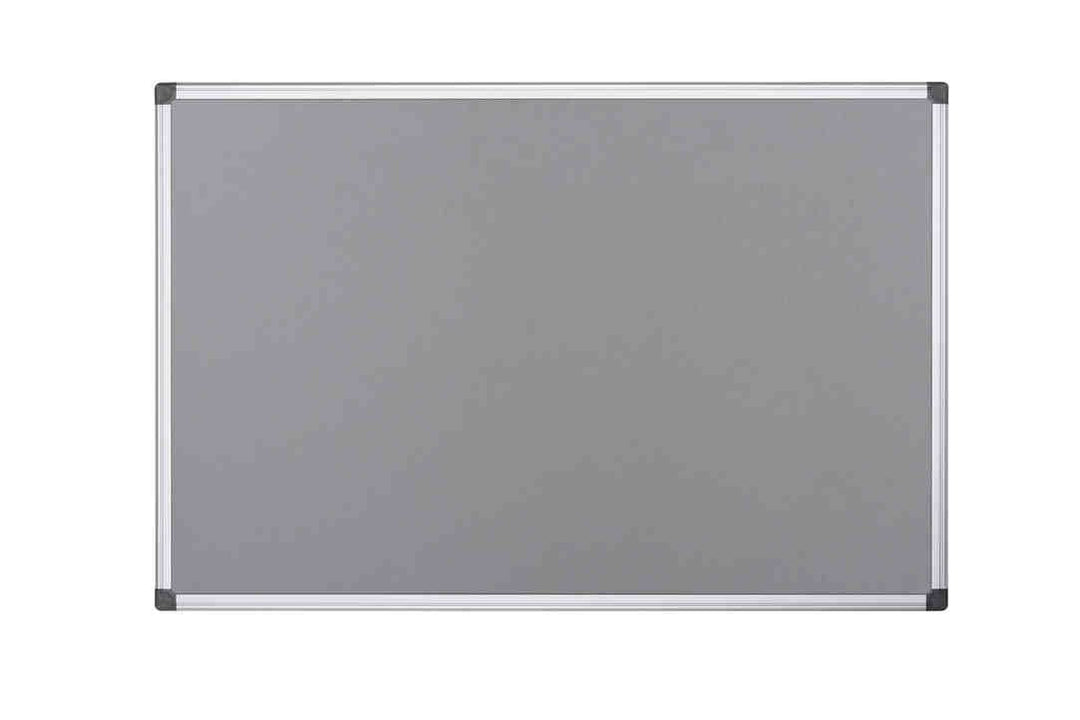 Bi-Office FA0242170 Pinnwand Maya, Filztafel Mit Aluminiumrahmen, Graue Filzoberfläche, 60 x 45 cm G