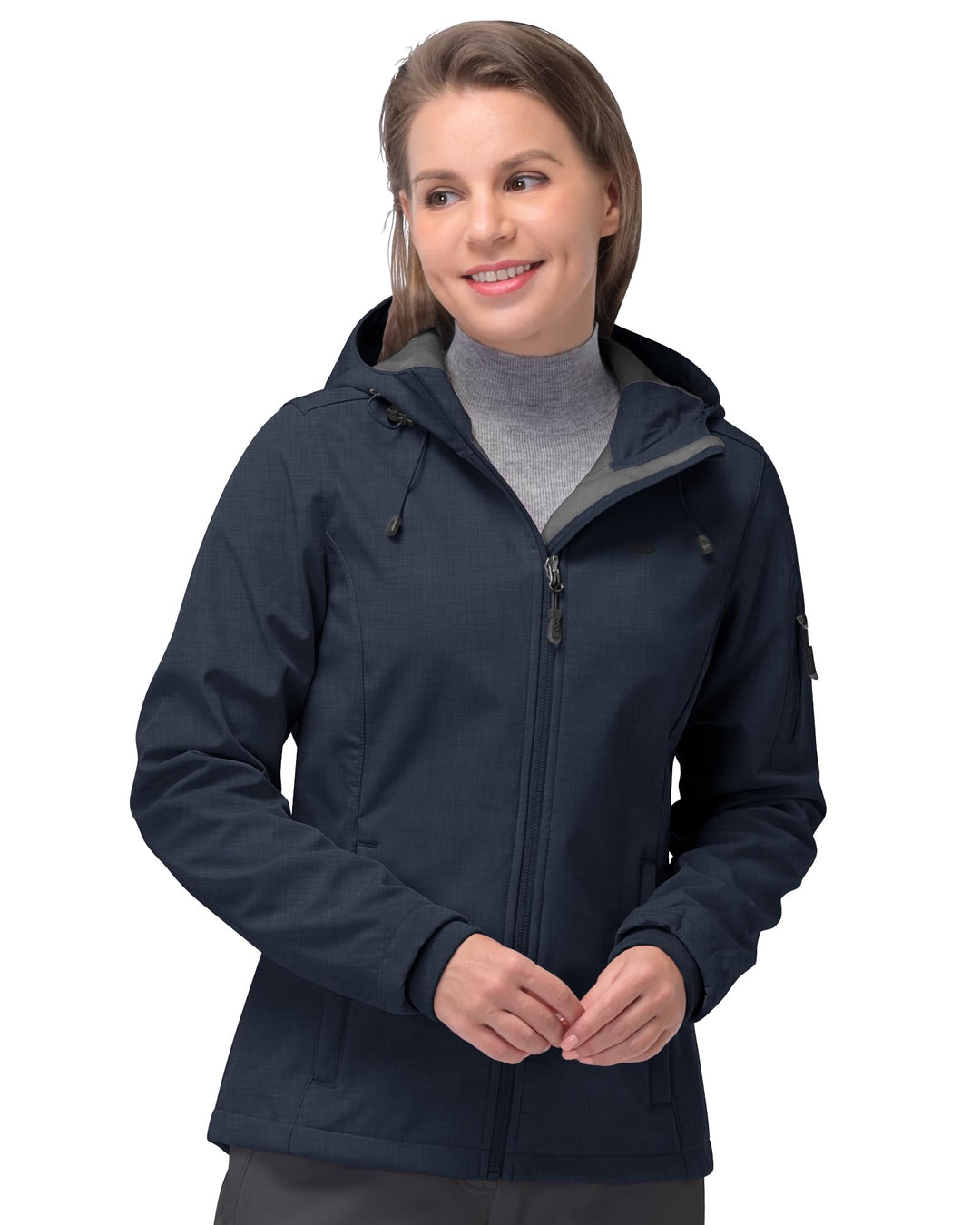 33,000ft Softshelljacke Damen Wasserdichte Atmungsaktive Warme Winterjacke Fleece Übergangsjacke Win