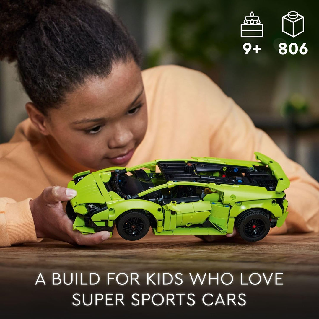 LEGO Technic 42161 Lamborghini Huracán Tecnica Advanced Sportwagen Bauset für Kinder ab 9 Jahren, di