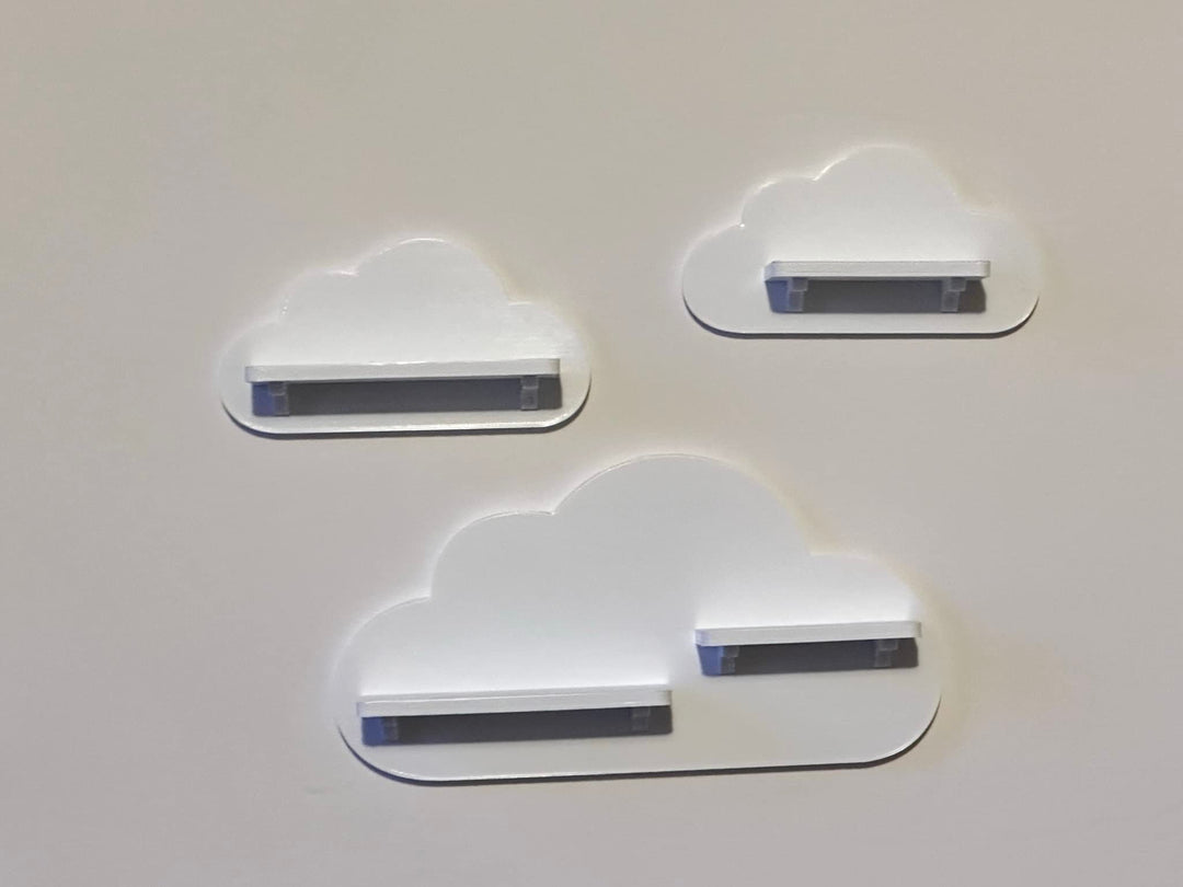 3er Wolken-Set passend/Kompatibel für die Toniebox Toniefiguren (Weiss) Weiss, Weiß