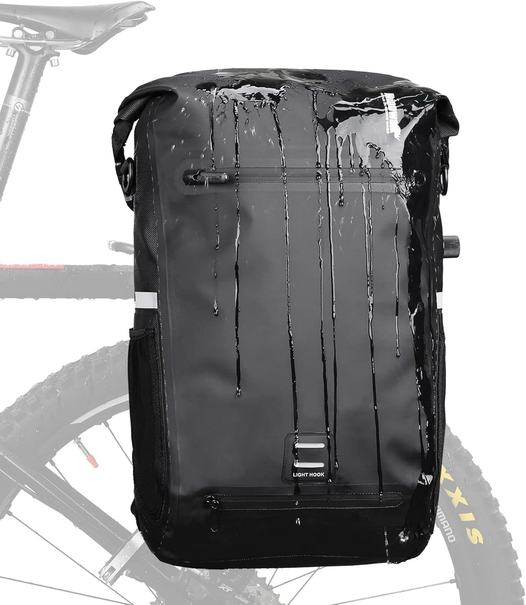 Rhinowalk Fahrrad Gepäckträgertasche Wasserdicht 22L Fahrradtasche Hinterradtasche Gepäckträger Seit