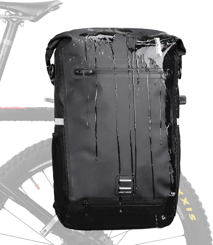 Rhinowalk Fahrrad Gepäckträgertasche Wasserdicht 22L Fahrradtasche Hinterradtasche Gepäckträger Seit