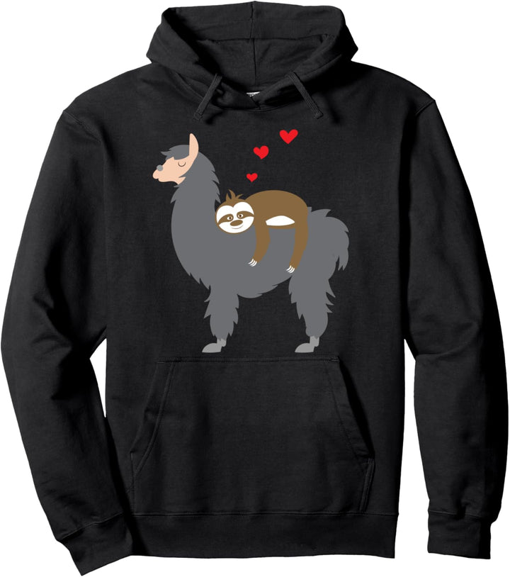 Lama Faultier Tierliebe Alpaka Tierfreund Hoodie Pullover Hoodie