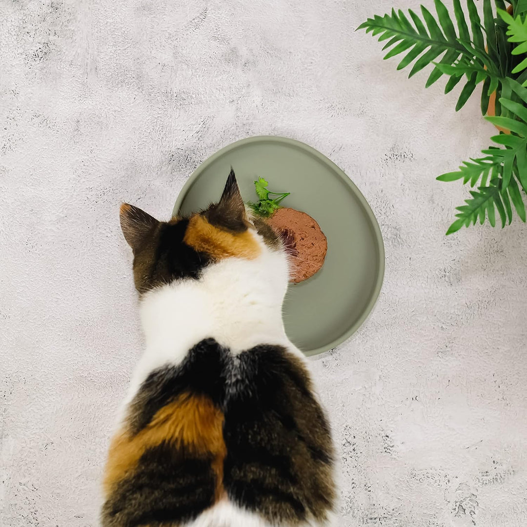 ne&no Futternapf für Katzen [nala Collection] - Flache Futterschale | Silikonnapf Breit | Fressnapf