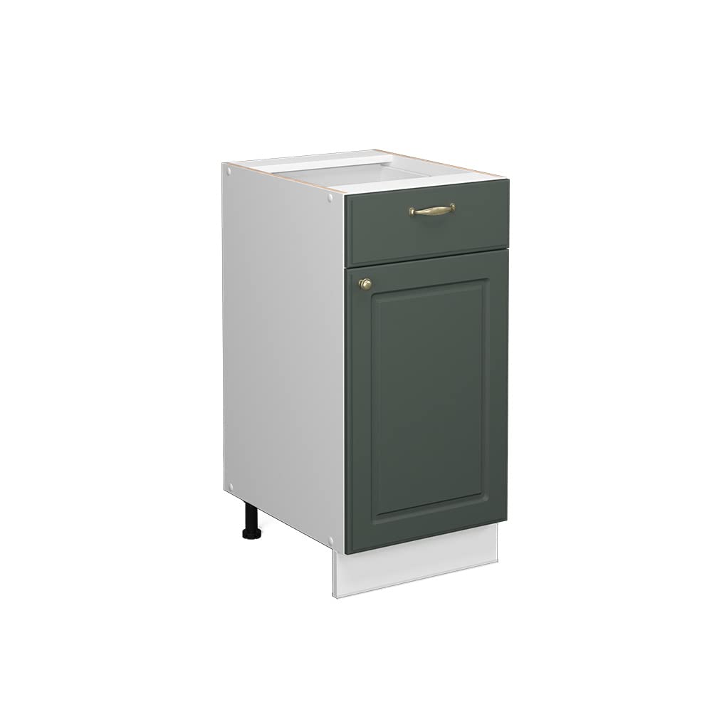 Vicco Küchenunterschrank Fame-Line, Grün-Gold Landhaus, 40 cm ohne Arbeitsplatte, zur Kombination mi